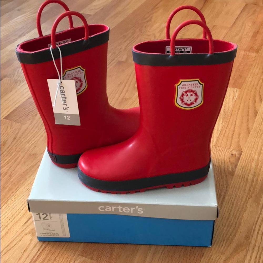Carter’s red fireman rain boots